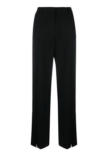 Nina Ricci zip-detail wide-leg trousers - Schwarz