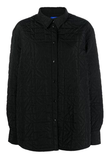 NINA RICCI quilted button-up shirt - Schwarz