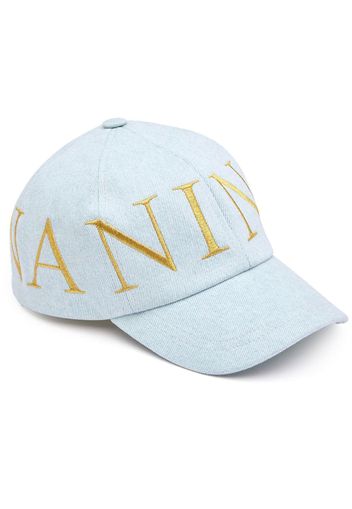 Nina Ricci logo-embroidered cotton cap - Blau