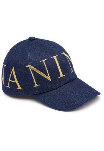 Nina Ricci logo-embroidered cotton cap - Blau