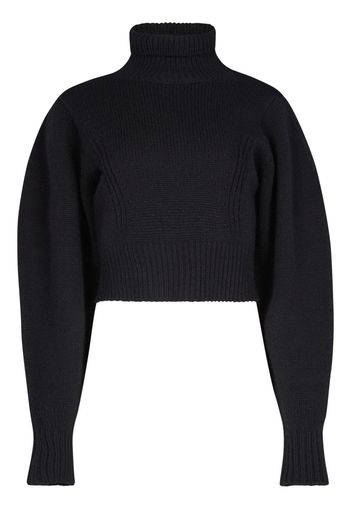 Nina Ricci roll-neck cropped jumper - Schwarz