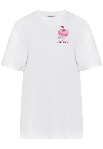 Nina Ricci T-Shirt mit grafischem Print - Weiß