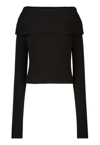 Nina Ricci off-shoulder folded jumper - Schwarz