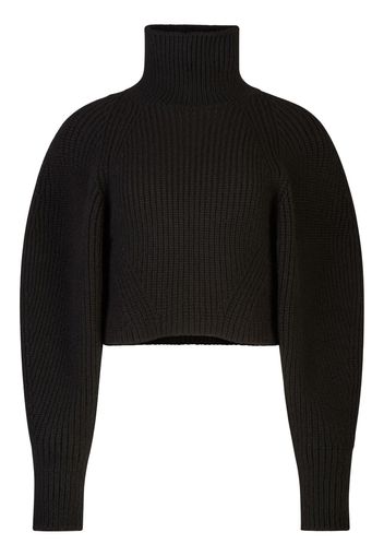 Nina Ricci turtleneck chunky-ribbed jumper - Schwarz