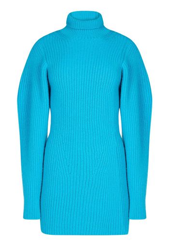 Nina Ricci ribbed-knit long-sleeve dress - Blau