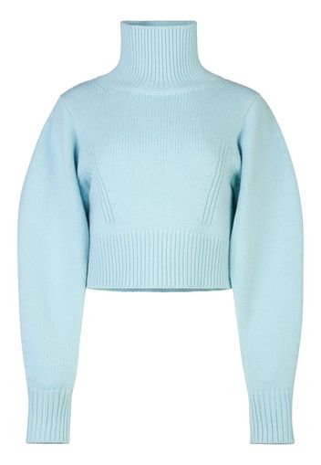 Nina Ricci high-neck cropped jumper - Blau