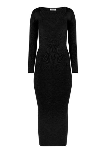 Nina Ricci V-neck long-sleeve dress - Schwarz