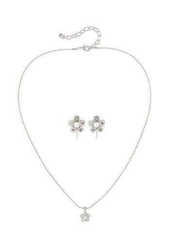 Nina Ricci 1980s Nina Ricci Earring and Necklace Set - Silber