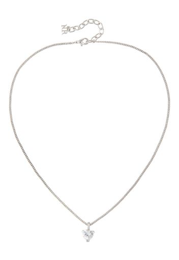 Nina Ricci 1980s heart pendant necklace - Silber