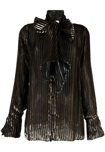 Nina Ricci pussy-bow embellished blouse - Schwarz