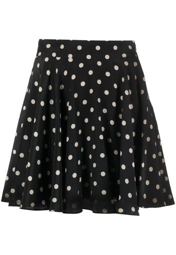 Nina Ricci polka dot-print silk miniskirt - Schwarz