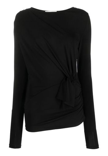 Nina Ricci knot-detail jersey top - Schwarz