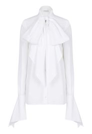 Nina Ricci pussy-blow collar cotton shirt - Weiß