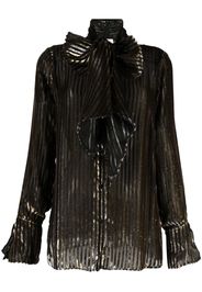 Nina Ricci pussy-bow embellished blouse - Schwarz