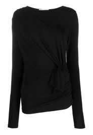 Nina Ricci knot-detail jersey top - Schwarz