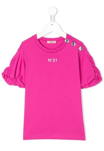 Nº21 Kids T-Shirt mit Rüschen - Rosa