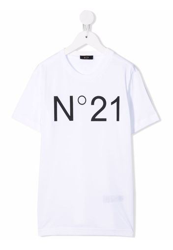 Nº21 Kids T-Shirt mit Logo-Print - Weiß