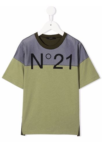 Nº21 Kids logo-print T-shirt - Grün