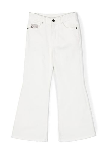 Nº21 Kids wide-leg five-pocket trousers - Weiß