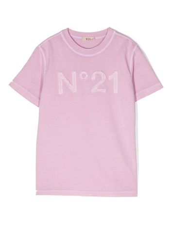 Nº21 Kids T-Shirt mit Logo-Print - Rosa