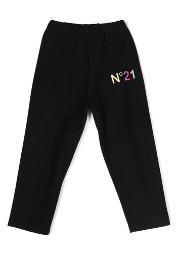 Nº21 Kids logo-print leg trousers - Schwarz