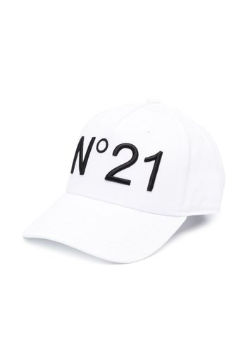 Nº21 Kids logo-embroidered cotton cap - Weiß