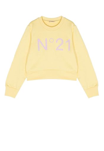 Nº21 Kids logo-print sweatshirt - Gelb