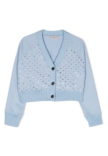 Nº21 Kids Cardigan mit Glassteinen - Blau