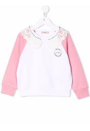 Nº21 Kids lace-trim sweatshirt - Weiß