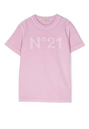 Nº21 Kids T-Shirt mit Logo-Print - Rosa