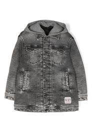 Nº21 Kids Jeansjacke mit Kapuze - Grau