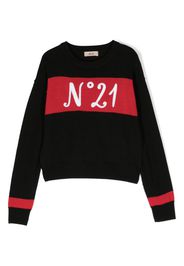 Nº21 Kids Pullover mit Logo-Print - Schwarz