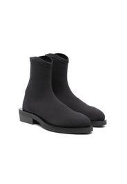 Nº21 Kids logo-embroidered pointed-toe ankle boots - Schwarz