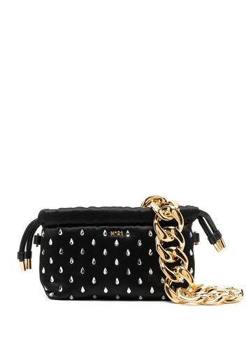 Nº21 crystal-embellished clutch bag - Schwarz