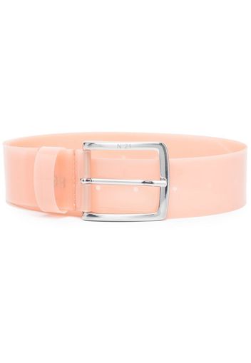 Nº21 engraved-logo buckle belt - Nude