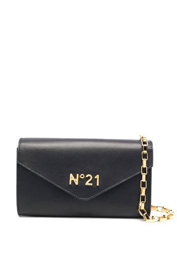 Nº21 logo-plaque leather bag - Schwarz