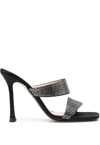 Nº21 105mm sequin-embellished calf-leather mules - Schwarz