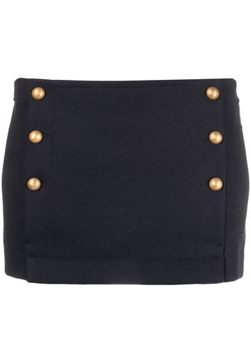 Nº21 button-detail virgin wool-blend miniskirt - Blau