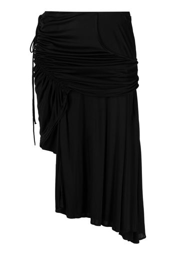 Nº21 low-rise pleated asymmetric skirt - Schwarz