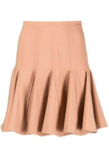 Nº21 pleated-edge stretch-design skirt - Nude