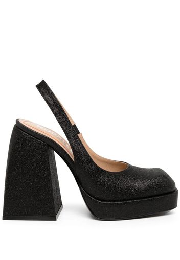 Nodaleto Bulla Jill 120mm glittered pumps - Schwarz