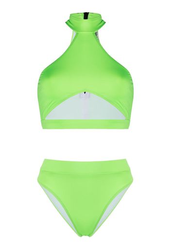 Noire Swimwear 'Bahamas' Bikini mit Cut-Out - Grün