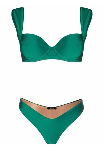 Noire Swimwear Klassischer Bikini - Grün