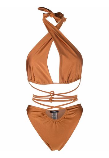 Noire Swimwear Neckholder-Badeanzug - Nude