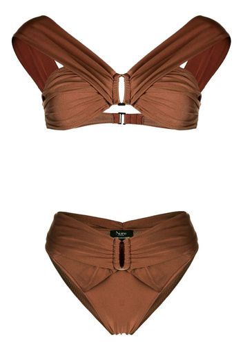 Noire Swimwear Schulterfreier Bikini - Braun