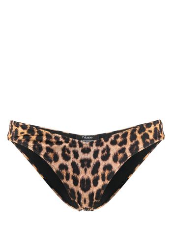 Noire Swimwear Bikinihöschen mit Leoparden-Print - Braun