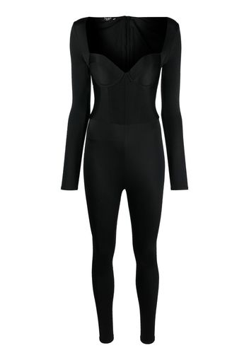 Noire Swimwear sweetheart-neck stretch jumpsuit - Schwarz