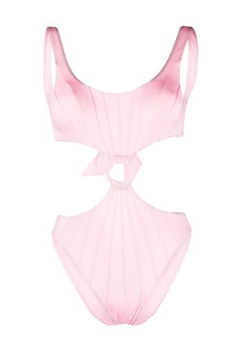 Noire Swimwear Badeanzug mit Cut-Outs - Rosa