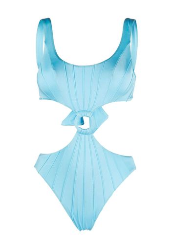 Noire Swimwear Badeanzug mit Cut-Outs - Blau