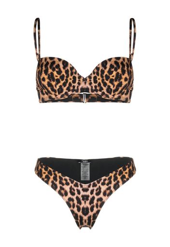 Noire Swimwear leopard-print bikini set - Nude